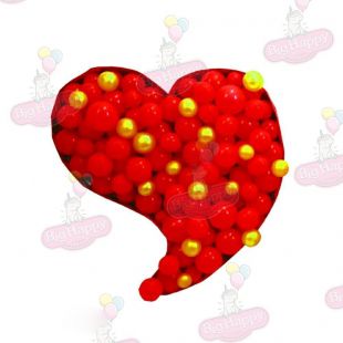 Панно-композиция Сердце из шариков фото