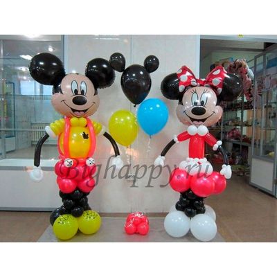 Композиция из шаров «Минни Маус и Микки Маус с шарами»