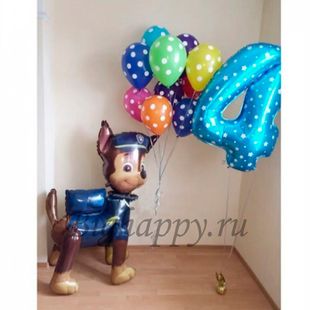 Ходячие шары на день рождения 4 года «Щенячий Патруль» фото