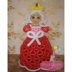 Королева из шаров в пышном платье (150 см) фото
