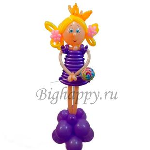 Фигура Принцессы из воздушных шаров с леденцом (170 см) фото