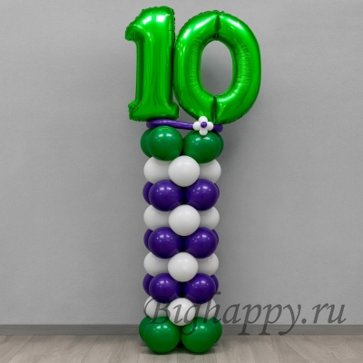 Фигура из шаров Две фольгированные цифры на стойке 2 м