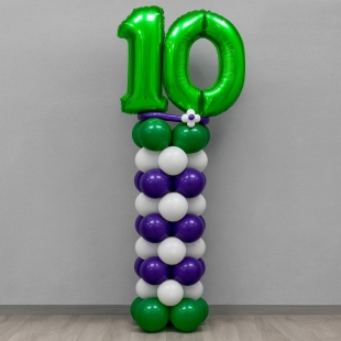 Фигура из шаров "Две фольгированные цифры на стойке" (2 м) фото