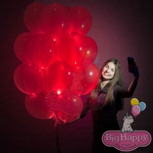 Красный шарик с мигающей подсветкой фото