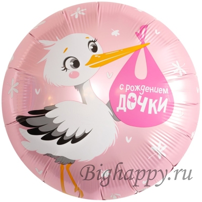 Фольгированный шар С рождением дочки