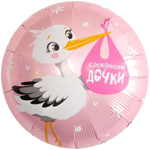 Фольгированный шар &quot;С рождением дочки&quot; фото