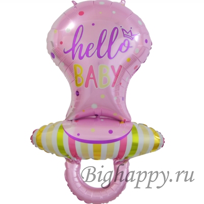 Фигурный шарик из фольги &quot;Соска розовая&quot; фото