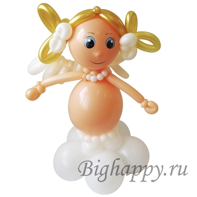 Фигура из шаров Ангелочек на крещение девочки