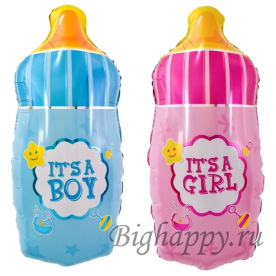 Фольгированный шар-фигура «Бутылочка», 74 см фото