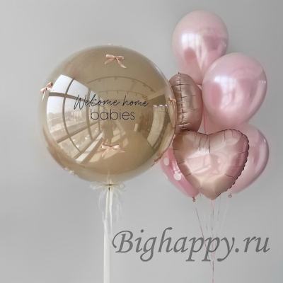 Воздушные шары с гелием &laquo;Нежная встреча&raquo; фото
