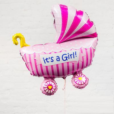 Фольгированный шар Коляска It's a girl
