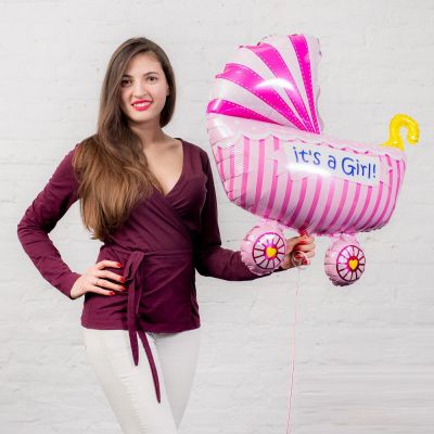 Фольгированный шар Коляска It's a girl