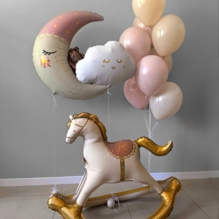 Набор шаров на выписку из роддома &laquo;Лунная сказка&raquo; фото