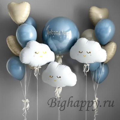 Набор шаров с гелием «Небесная Радость» фото