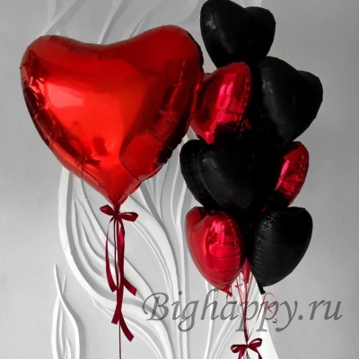 Воздушные шары с гелием &laquo;Сердечная страсть&raquo;