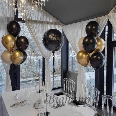 Композиция из воздушных шаров с гелием &laquo;Элегантный вечер&raquo;