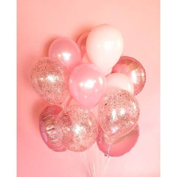 Композиция из воздушных шаров "Розовая"