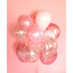 Композиция из воздушных шаров &quot;Розовая&quot; фото