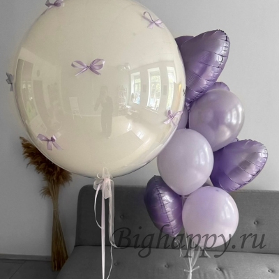 Воздушные шары с гелием «Нежность лаванды» фото