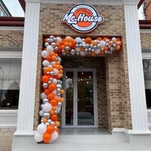 Гирлянда из шариков разных размеров на вход фото