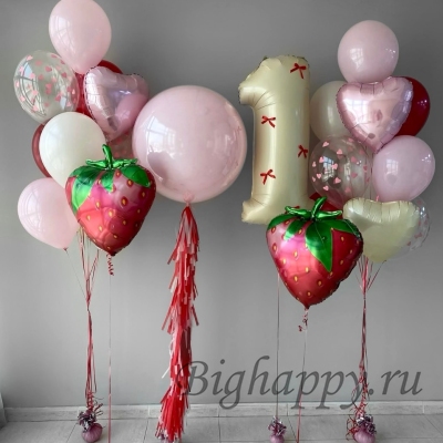 Набор шаров с гелием &laquo;Ягодное настроение&raquo; фото