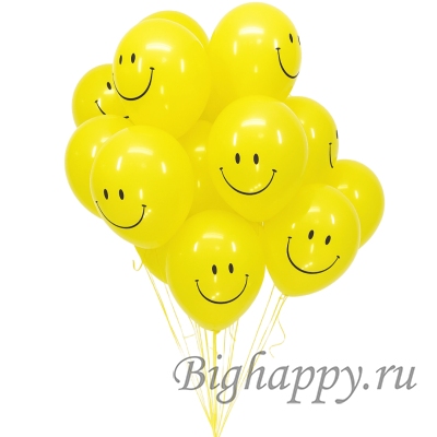 Воздушный шар с гелием Смайлик