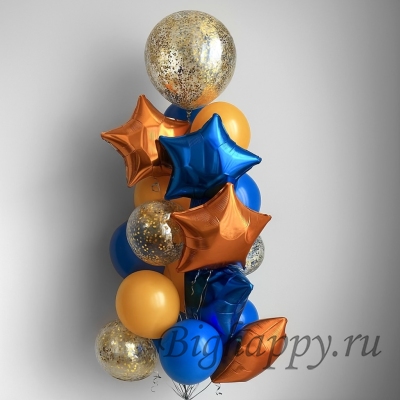 Букет с большим шаром с надписью