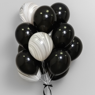 Фонтан из черных шаров агат фото