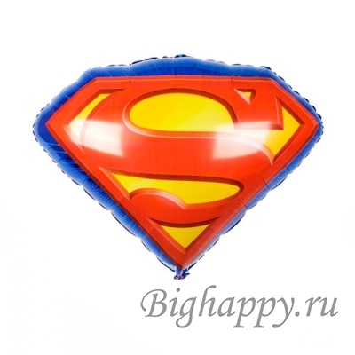 Фольгированный шар Значок Супермена, 80 см