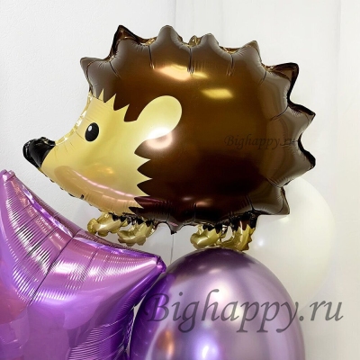 Фольгированный шар с гелием Ёжик, 56 см