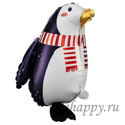 Фольгированный шар &quot;Пингвин в шарфе&quot; фото
