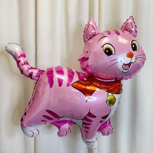 Фольгированный шар  &quot;Кошечка с шарфом розовая&quot; фото