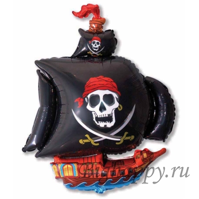 Фольгированный шар с гелием &quot;Пиратский кораблик&quot; фото