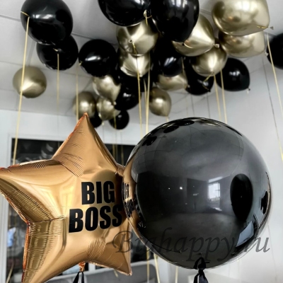 Набор шаров с гелием «Статусный вечер» фото