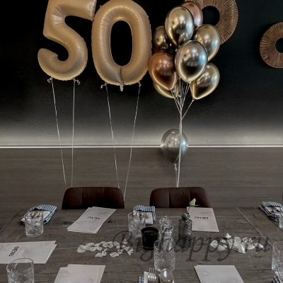 Фольгированные шары-цифры на 60-летие и 25 шаров, золотые фото