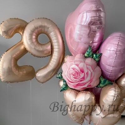 Воздушные гелиевые шары &laquo;Магия розы&raquo;