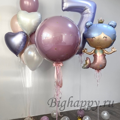 Набор воздушных шаров с гелием «Морская принцесса»