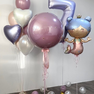 Набор шаров с гелием &laquo;Морская принцесса&raquo; фото