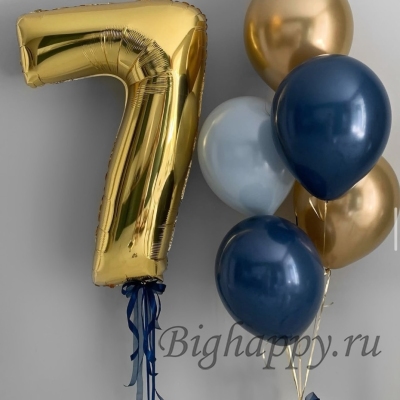 Воздушные гелиевые шары «Золотой штрих» фото