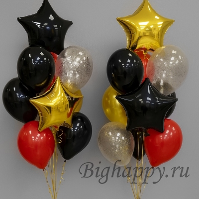 2 фонтана шаров со звездами фото