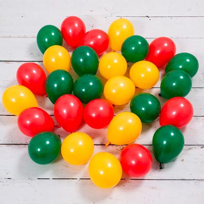 Воздушный латексный минишарик красного, зелёного или желтого цвета 1015 см