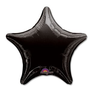 Фольгированный шар-звезда, чёрный фото