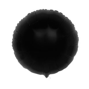 Фольгированный круглый шар, чёрный фото