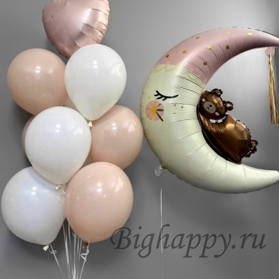 Набор шаров с гелием &laquo;Лунная колыбель&raquo; фото