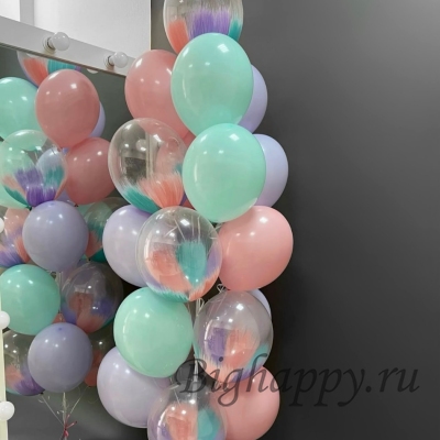 Фонтан из шаров «Пастельная Феерия» фото