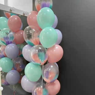 Фонтан из шаров «Пастельная Феерия» фото