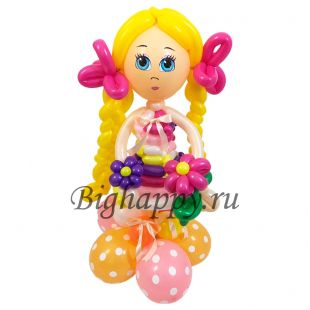 Фигура девочки с бантиками из шаров фото