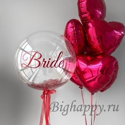 Воздушные шары с гелием &laquo;Сердечное счастье&raquo; фото