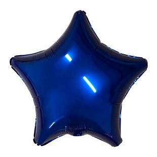 Фольгированный шар-звезда, темно-синий фото