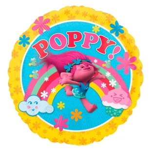 Фольгированный шар &quot;Тролль на радуге Poppy&quot; фото